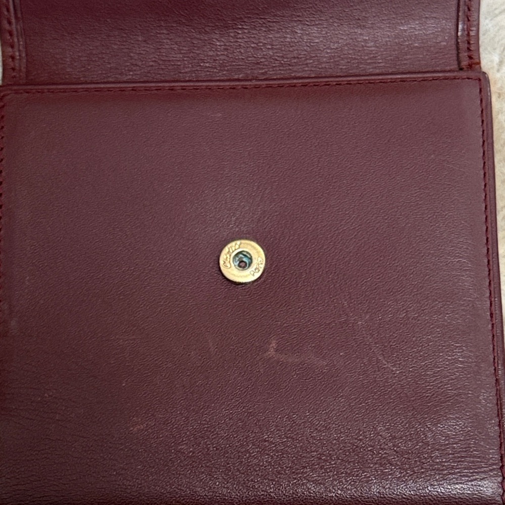 ✨Vintage Must de Cartier Bordeaux Leather Wallet✨ - Picture 5 of 15